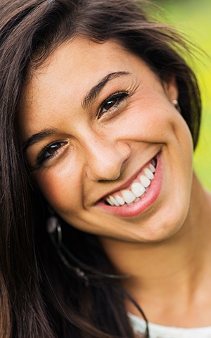 beautiful woman smiling