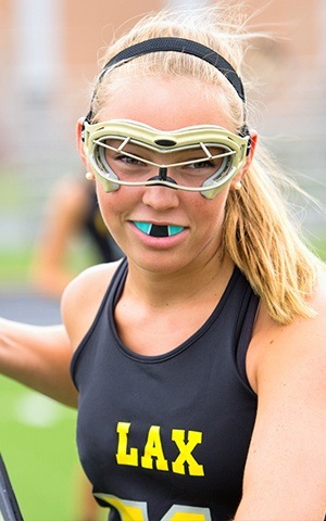 girl with mouthguard in