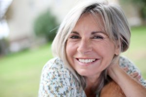 older woman smiling