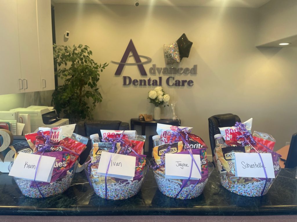 Gift baskets for dental assistants during National Dental Assistants Week 2022