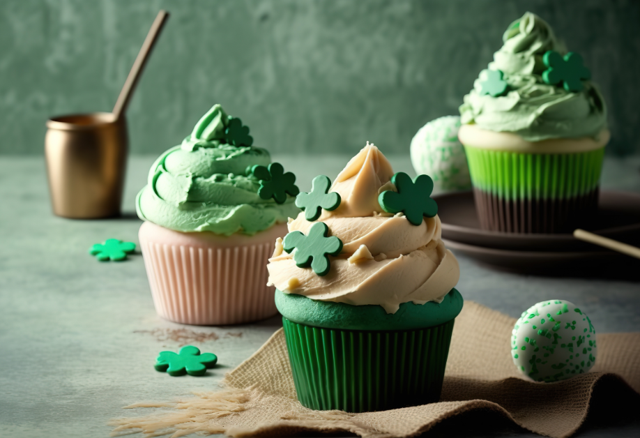 Green St. Paddy's Day cupcakes