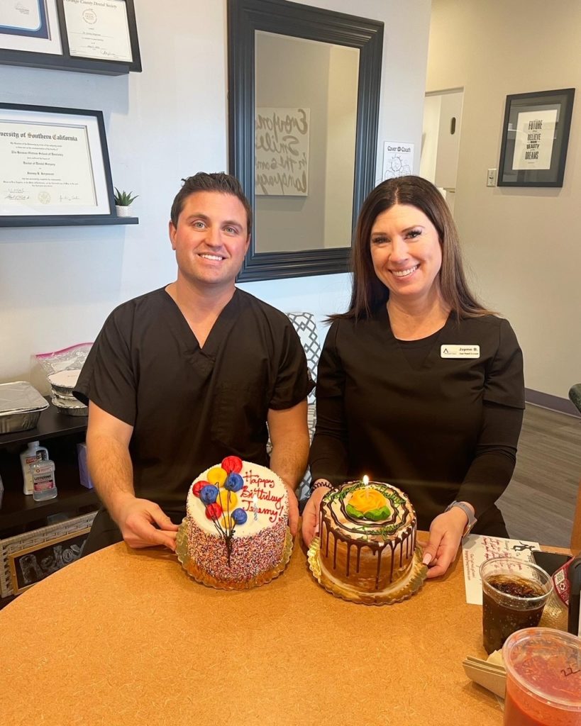 Dr. Jeremy Jorgenson and Jayme's 2022 birthday celebration - Advanced Dental Care, Costa Mesa, CA