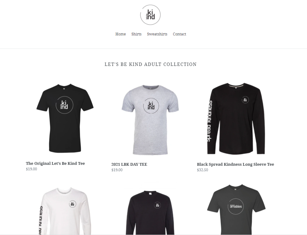 Let's be kind website- shop let's be kind - buy let's be kind - shirts - hats - costa mesa - nonprofit - advanced dental care - dr jeremy jorgenson - kindness 